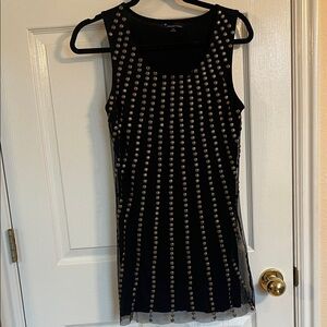 TwentyOne Black Dress with Gold Accents- S